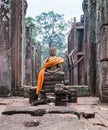 Buddha statue prasat bayon temple Angkor Thom Cambodia Royalty Free Stock Photo