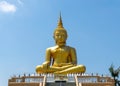 Buddha statue priest religion sky background Royalty Free Stock Photo