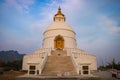 Buddha statue of santi stupa pokhara