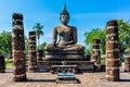 Buddha statue sitting in Sukhotai, Thailand Royalty Free Stock Photo