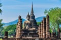 Buddha statue sitting in Sukhotai, Thailand Royalty Free Stock Photo