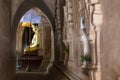 Buddha statue in an ancient temple in Bagan, Myanmar (Burma Royalty Free Stock Photo