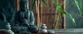 Buddha Statue Sitting on Table