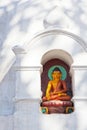 Buddha Statue at Swayambunath Temple, Nepal Royalty Free Stock Photo