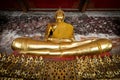 the buddha statue in the temple Royalty Free Stock Photo