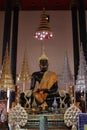 Buddha statue in temple. Luang Phor Ong Tue, Wat Sri Chompoo Ong Tue.