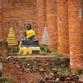 Buddha statue in temple ruin. Ayuthaya, Thailand