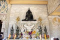Buddha statue for thai people and foreign travelers travel visit and respect praying at Wat Pracha Rat Bamrung or Rang Man temple