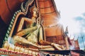 A Buddha statue of the tiger cave temple (Wat tham sua), Kanchanaburi, Thailand Royalty Free Stock Photo