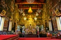 Buddha statue in the ubosot, Wat Arun temple, Bangkok, Thailand Royalty Free Stock Photo