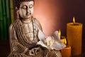 Buddha statue, vivid colors, natural tone Royalty Free Stock Photo