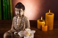 Buddha statue, vivid colors, natural tone Royalty Free Stock Photo