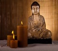 Buddha statue, vivid colors, natural tone Royalty Free Stock Photo