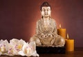 Buddha statue, vivid colors, natural tone Royalty Free Stock Photo