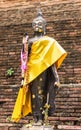 Buddha statue on the wall of the Thai temple Royalty Free Stock Photo