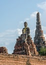 Buddha statue in wat chai wattanaram, ayutthaya, thailand Royalty Free Stock Photo