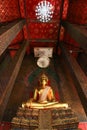 Buddha statue in Wat Intharam - The Old Uposatha of Wat Bang Yi Ruea Nok Thonburi, Bangkok Thailand