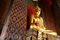 Buddha statue in Wat Intharam - The Old Uposatha of Wat Bang Yi Ruea Nok Thonburi, Bangkok Thailand