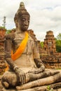 Buddha statue at Wat Mahathat in Buddhist temple complex, Thailand Royalty Free Stock Photo