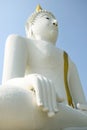 Buddha statue, Wat Phai Rong Wua, And famous landmarks of Suphanburi province in Thailand. Royalty Free Stock Photo