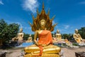Buddha statue at Wat Phai Rong Wua, Suphanburi Royalty Free Stock Photo