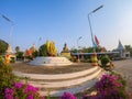 Buddha statue at Wat Phai Rong Wua, Suphanburi, Thailand. Beautiful of historic city at buddhism temple Royalty Free Stock Photo