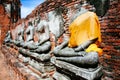 Buddha statue at Wat Phrasisanphet Ayutthaya Royalty Free Stock Photo