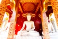 Buddha statue wat phratajhaduang lumphun Thailand