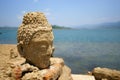 Buddha statue. Wat saam prasob, the sunken temple. Royalty Free Stock Photo