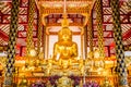 Buddha statue wat suandok chiangmai Thailand.