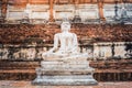 Buddha statue at Wat Yai Chai Mongkhon Wat Yai Chaimongkol in Ayutthaya Royalty Free Stock Photo