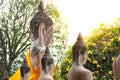 Buddha Statue in Wat Yai Chaimongkol Temple , Ayutthaya Royalty Free Stock Photo