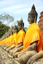 Buddha statue at wat yai Chaimongkol, Thailand. Royalty Free Stock Photo