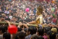 Buddha statue water ceremony in songkran festival,Luang Pho Phra Sai in thailand