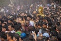 Buddha statue water ceremony in songkran festival 2019,THAILAND APRIL 13 , 2019, Many people have raised the buddha statues Luang