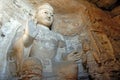 Buddha statue at Yungang Grottoes near Datong in Shanxi Province, China Royalty Free Stock Photo