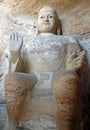 Buddha statue at Yungang Grottoes near Datong in Shanxi Province, China Royalty Free Stock Photo