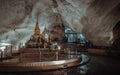 The buddha statues or The buddha image inside Wat Tham Phra Phothisat or Bodhisattva Cave Temple