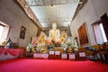 Buddha statues in buddhism church, Wat Thammikarat, Ayutthaya, Thailand