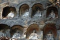 Buddha statues carved in rock