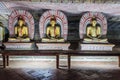 Buddha statues in a cave of Dambulla cave temple, Sri Lan