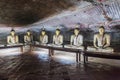 Buddha statues in a cave of Dambulla cave temple, Sri Lan