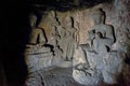 Buddha statues in cave temple hinyana Pandav caves first century BC