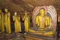 Buddha Statues at Dambulla Rock Temple Royalty Free Stock Photo