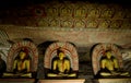 Buddha statues in Dhyana Mudra position in Dambulla Royalty Free Stock Photo