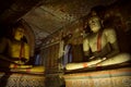 Buddha statues in Dhyana Mudra position in Dambulla Royalty Free Stock Photo