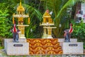 Buddha statues figures stupas golden holy shrines Koh Samui Thailand