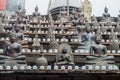 Buddha statues in Gangaramaya Buddhist Temple in Colombo, Sri Lan Royalty Free Stock Photo