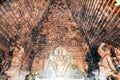 Buddha statues of Mendut buddhist temple in Central Java Royalty Free Stock Photo