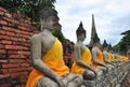 Buddha statues in old temple Royalty Free Stock Photo